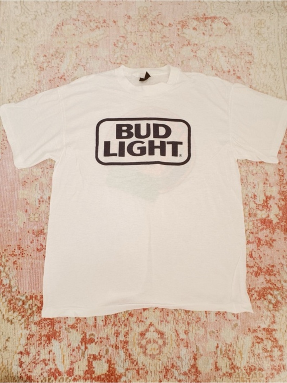 Touch Of Gold, Men’s Vintage Bud Light White Logo Tee